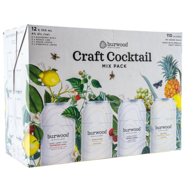 BURWOOD CRAFT COCKTAIL MIX PACK 12 CANS Online now