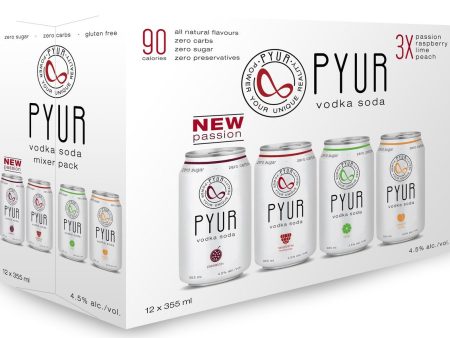 PYUR VODKA SODA MIXER 12 PACK Supply