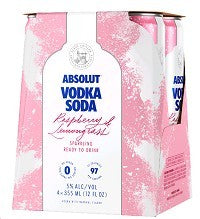 ABSOLUT SODA RASPBERRY 4PCK CANS Discount