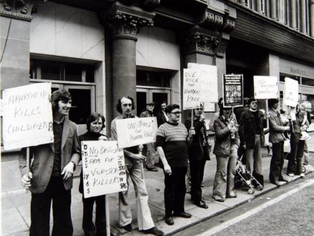 A demonstration organised by the anti-apartheid movement,  Glasgow 1976 Online Sale