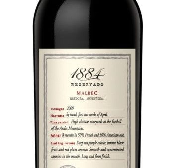 1884 RESERVADO MALBEC 2013 on Sale