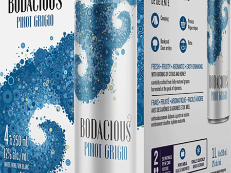 BODACIOUS PINOT GRIGIO 4 CANS For Cheap