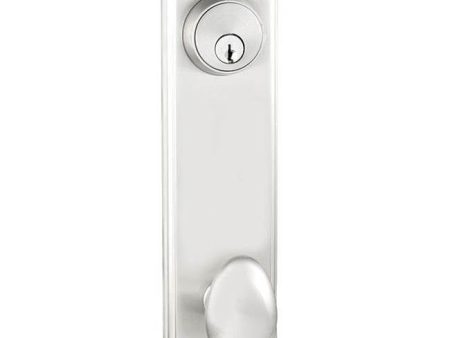 Emtek 8990MCRH Passage Single Keyed , Sideplate Locksets Colonial 5-1 2  Center to Center Keyed , Mercury Lever , RH on Sale