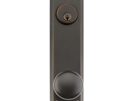 Emtek 8981NW Passage Double Keyed , Sideplate Locksets Quincy 5-1 2  Center to Center Keyed , Norwich Knob on Sale